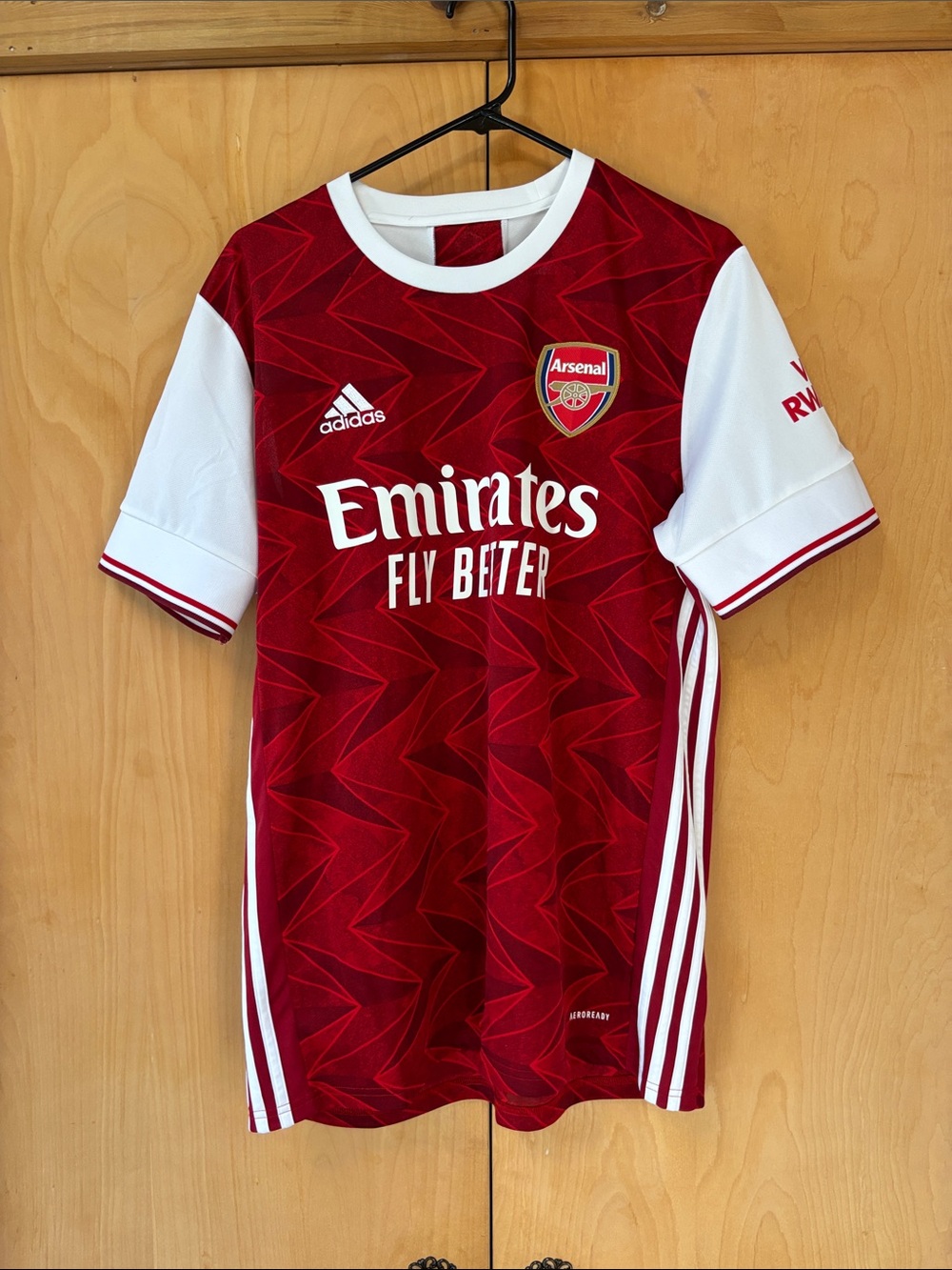adidas Arsenal Men's Short-Sleeve Soccer Jersey — Red & White